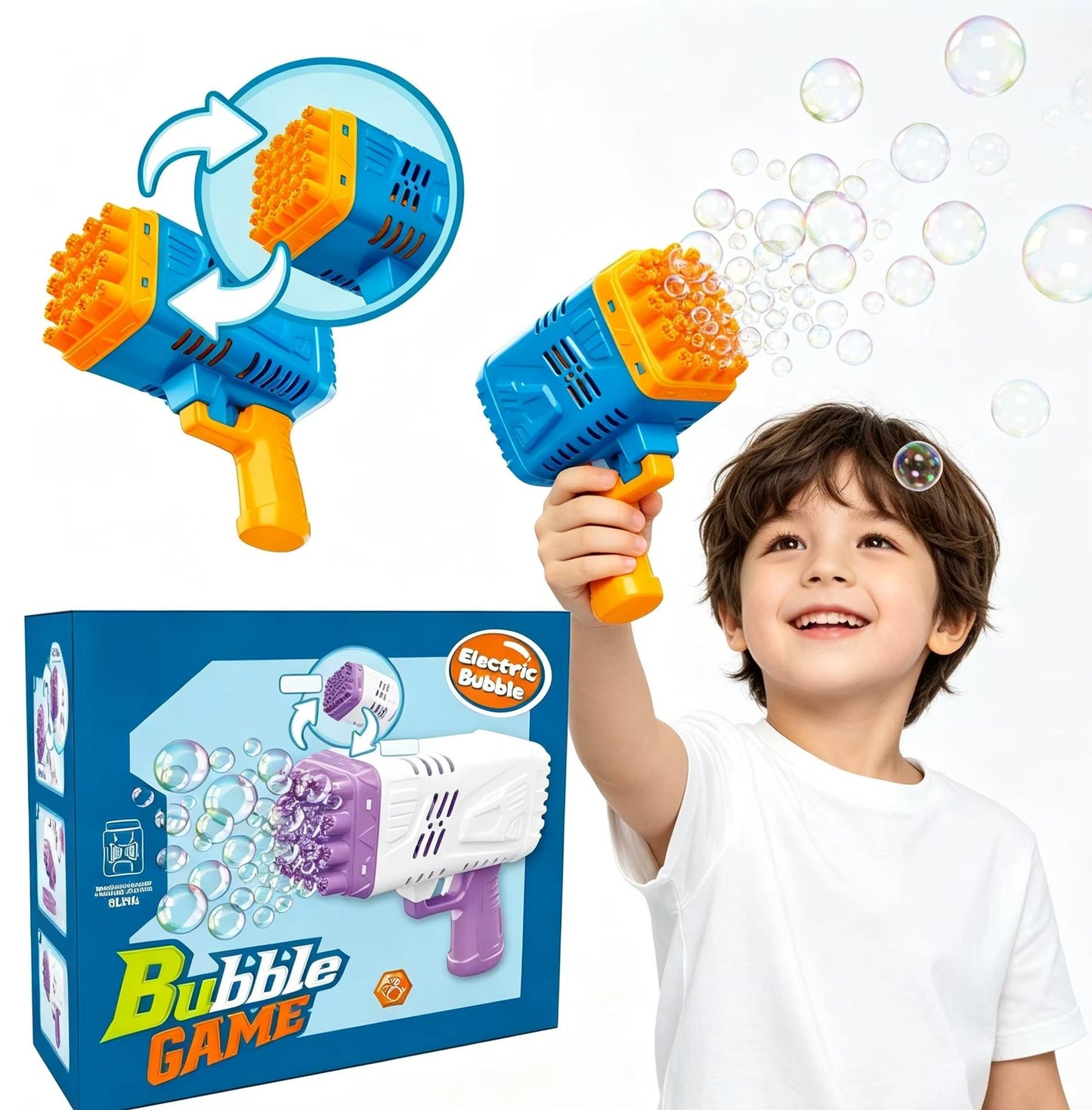 Electric Bubble Gun – Automatic Bubble Blaster for Kids