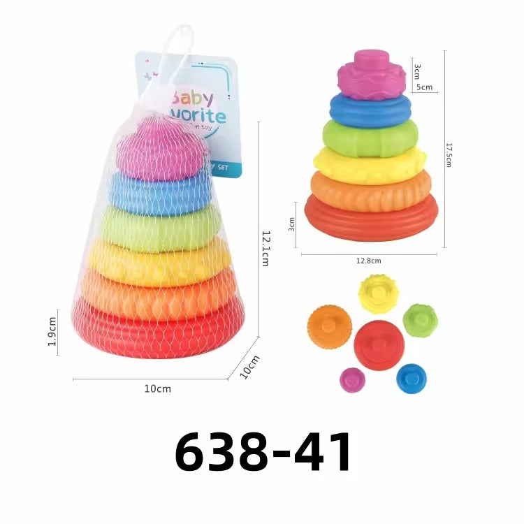 Rainbow Stacking Ring Toy for Babies