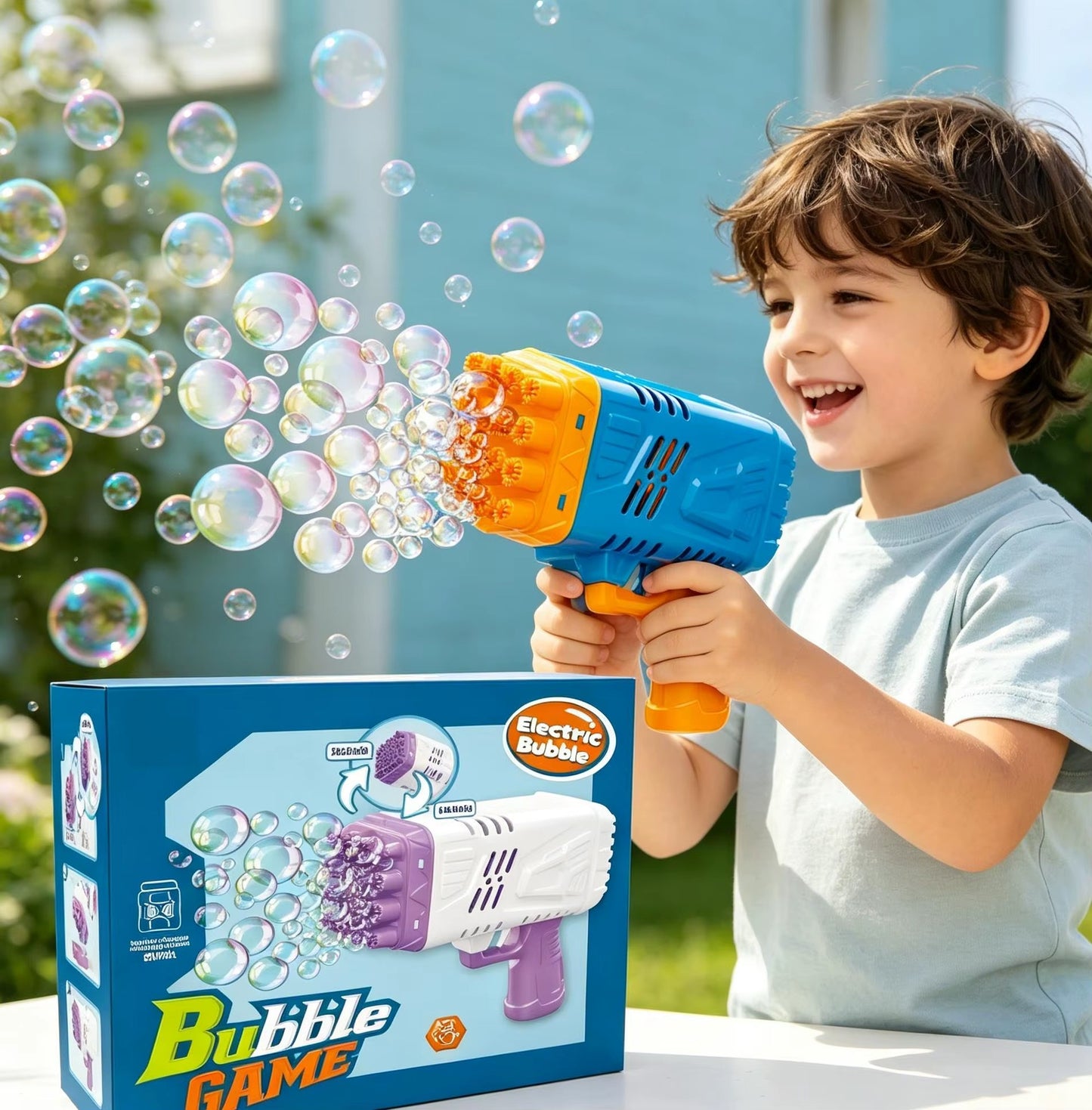 Electric Bubble Gun – Automatic Bubble Blaster for Kids