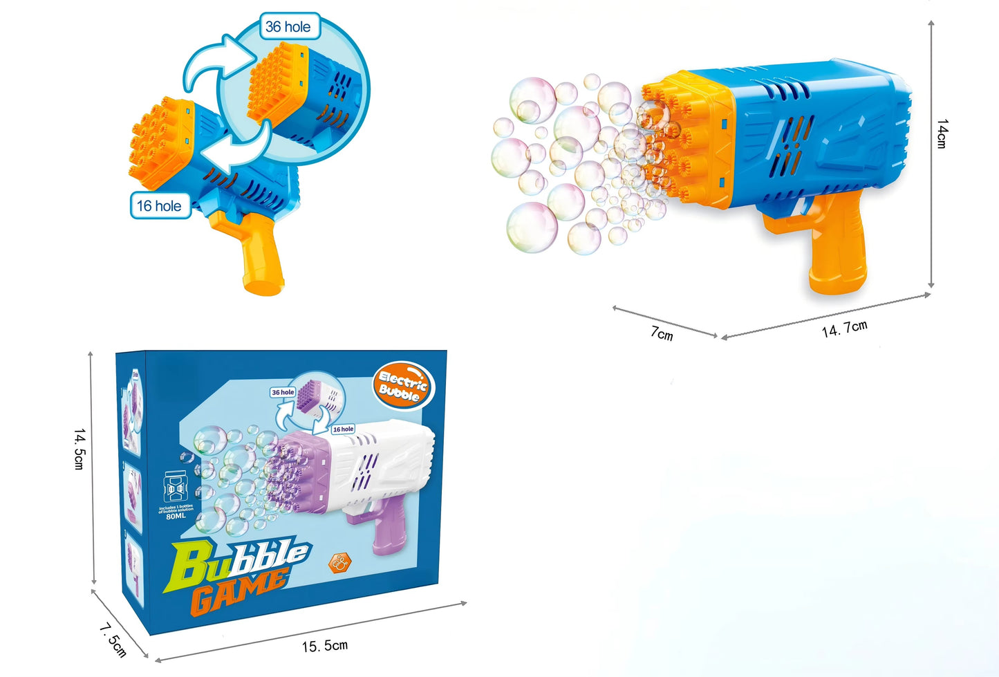 Electric Bubble Gun – Automatic Bubble Blaster for Kids