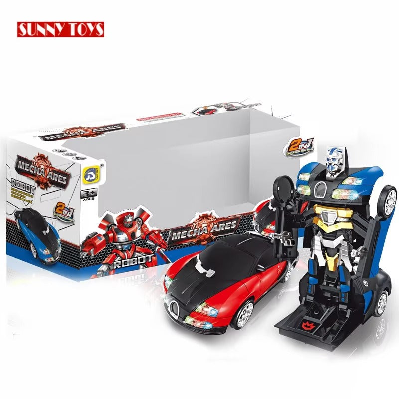 2-in-1 Transforming Robot Car Toy