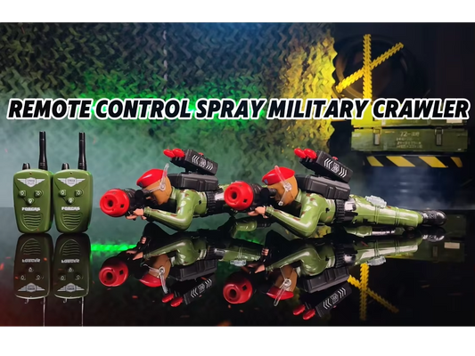 Remote Control Spray Military Crawler Toy