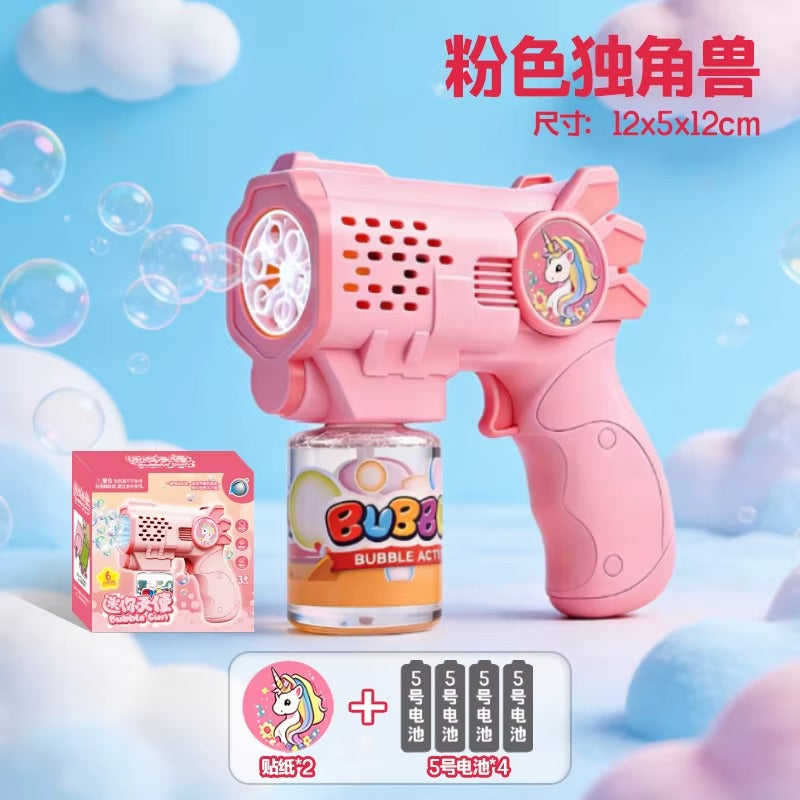 Unicorn Bubble Gun – Automatic Bubble Blaster for Kids