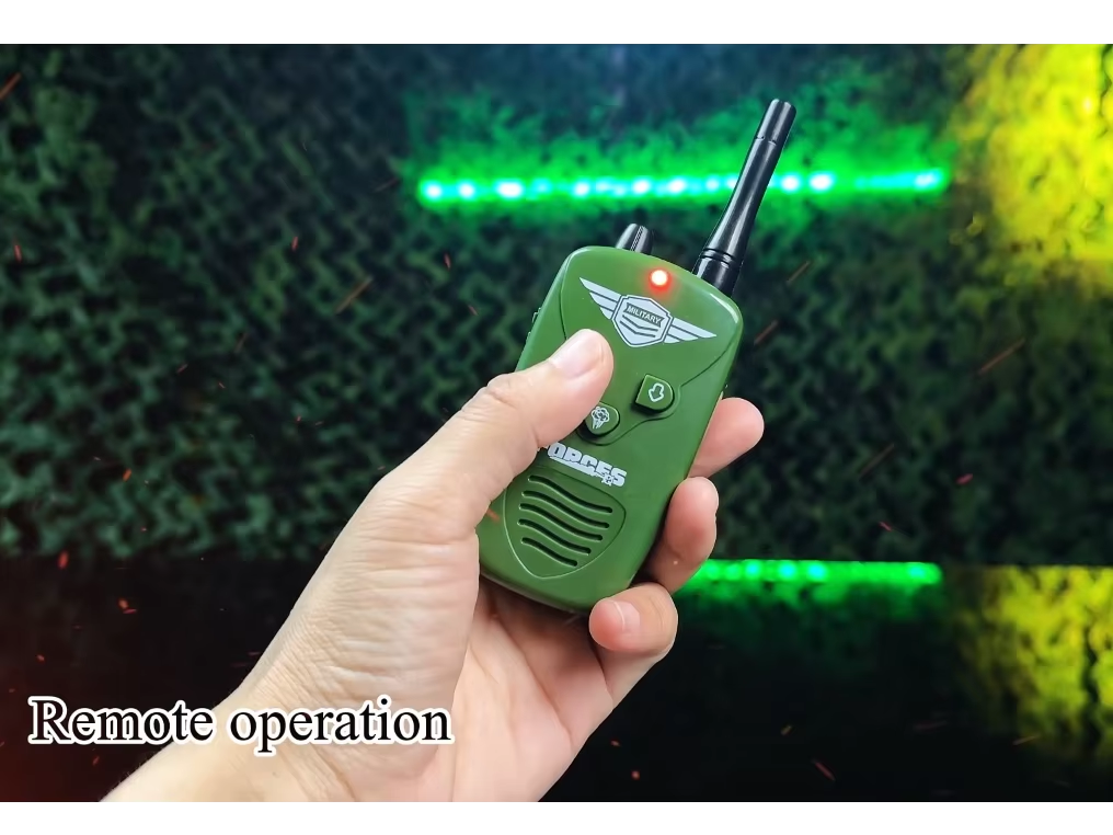 Remote Control Spray Military Crawler Toy