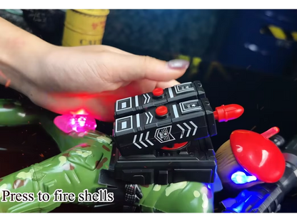Remote Control Spray Military Crawler Toy