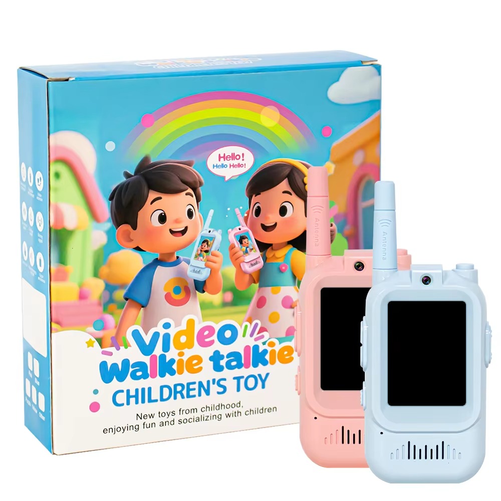 Kids Video Walkie Talkie with Camera & Screen | Rechargeable Two-Way Voice Intercom Toy for Children