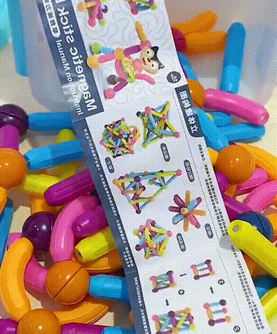 Magnetic Building Sticks Construction Set