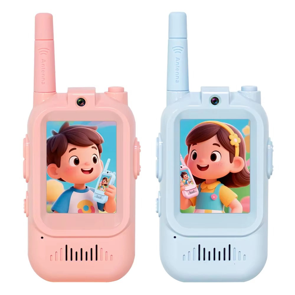 Kids Video Walkie Talkie with Camera & Screen | Rechargeable Two-Way Voice Intercom Toy for Children