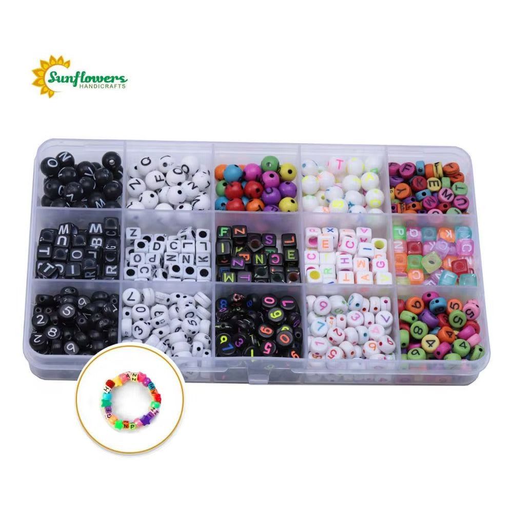 DIY Alphabet Beads Kit – Letter Beads Storage Box for Jewelry Making
