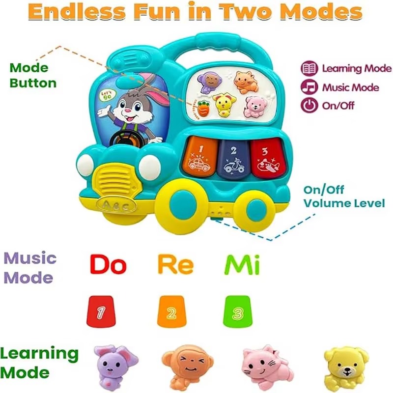 Musical Bus Learning Toy for Kids