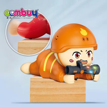 Military Crawling Soldier Toy with Lights & Sound