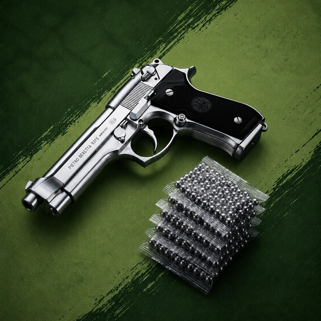 Beretta M92 Gun + 5 BBs - Action Pack