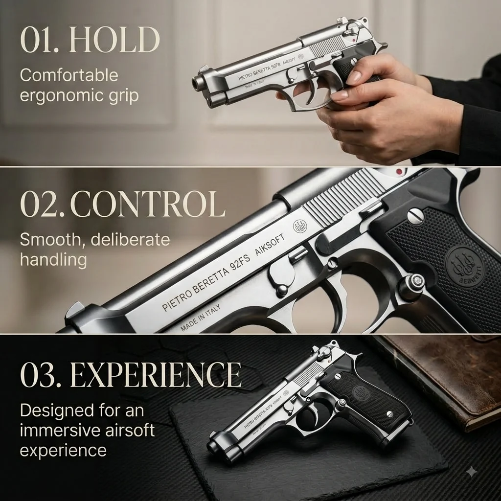 Beretta M92 Gun + 5 BBs - Action Pack